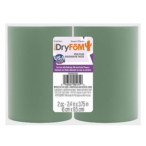 FloraCraft DryFoM Mug Plug 2/Pkg-3.75"X2.4"