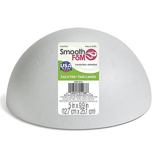 FloraCraft SmoothFoM Hollow Half Ball Bulk Pack-9.9"X5"