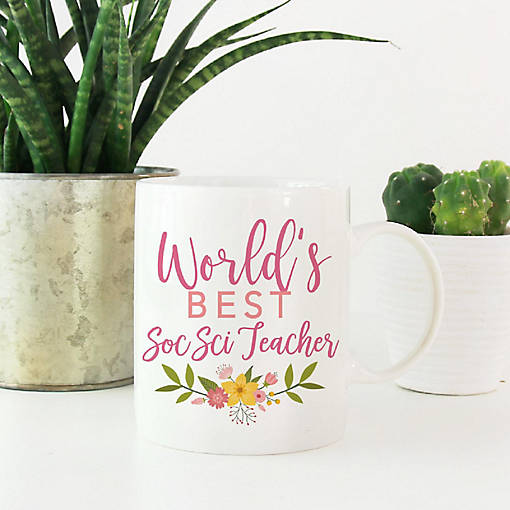 Floral Best Soc Sci Ceramic Mug