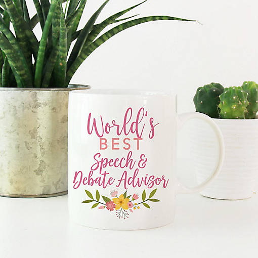 Floral Best Speech &amp; Debate Advisor Mug
