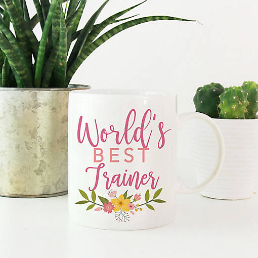 Floral Best Trainer Ceramic Mug