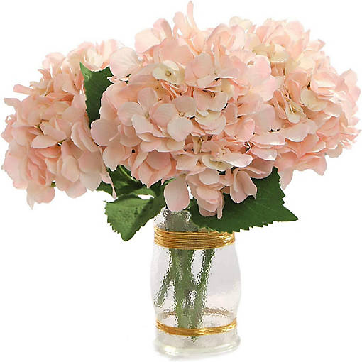 Floral Home Light Pink 27" Artificial Hydrangea Flower 3