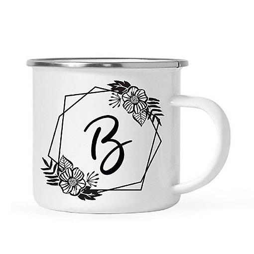 Floral Monogram B 11oz Campfire Mug