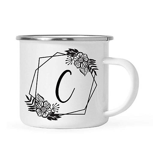 Floral Monogram C 11oz Campfire Mug
