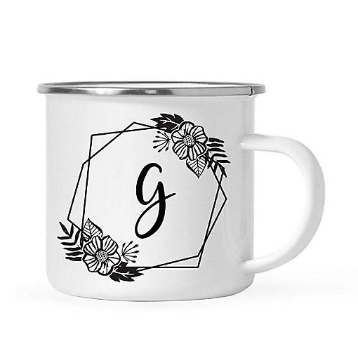 Floral Monogram G 11oz Campfire Mug