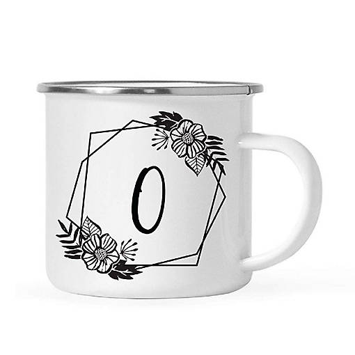 Floral Monogram O 11oz Campfire Mug
