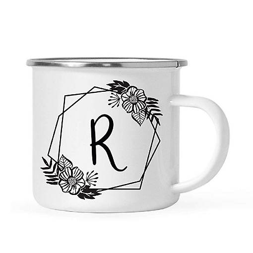 Floral Monogram R 11oz Campfire Mug