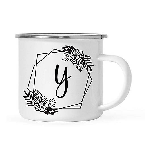 Floral Monogram Y 11oz Campfire Mug
