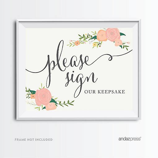 Floral Roses Keepsake Table Sign 8.5x11