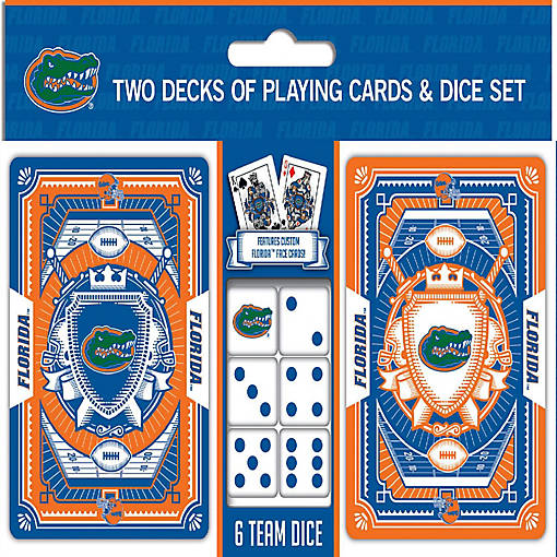 Florida Gators NCAA 2-Pack Playing cards &amp; Dice set