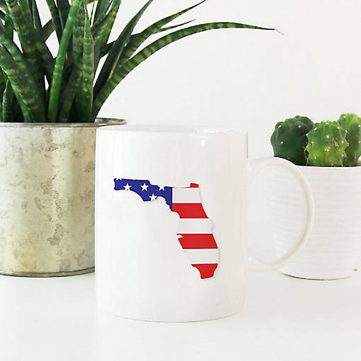 Florida US Flag Ceramic Mug