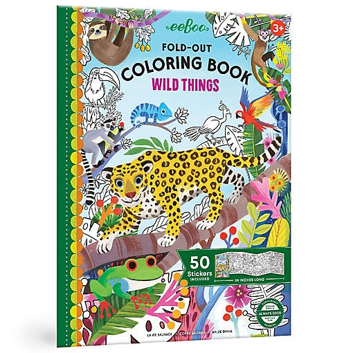 Fold-Out Coloring Book: Wild Things