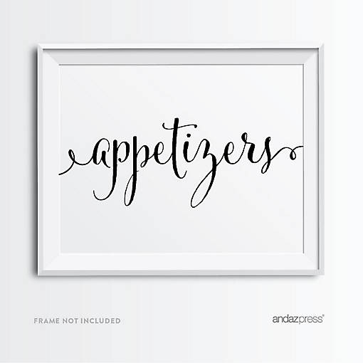 Formal Black White Appetizers 8.5x11