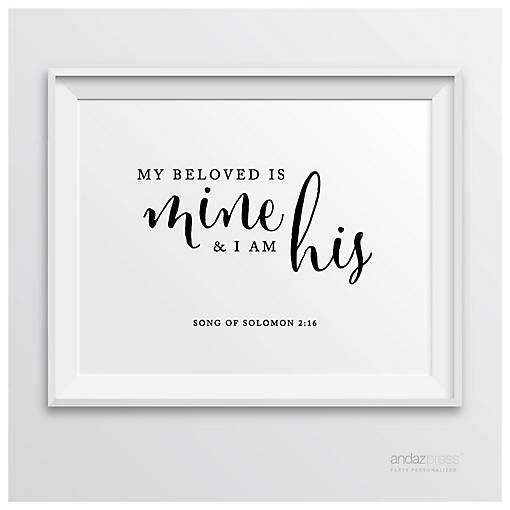 Formal Black White Beloved Is Mine Sign