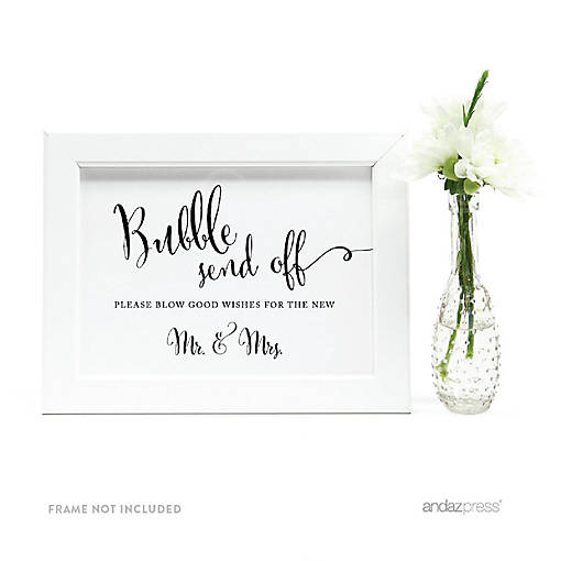 Formal Black White Bubble Send Off 5x7
