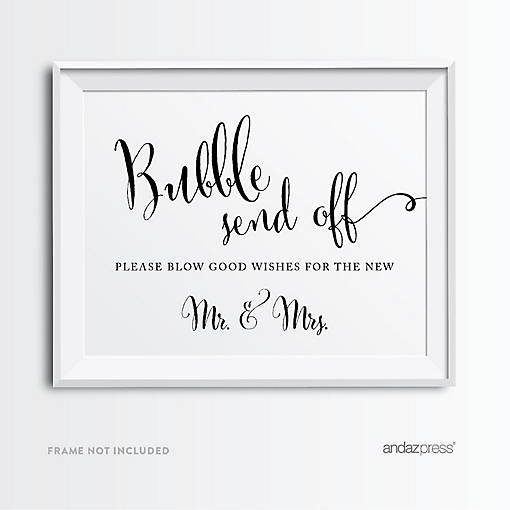 Formal Black White Bubble Sendoff 8.5x11