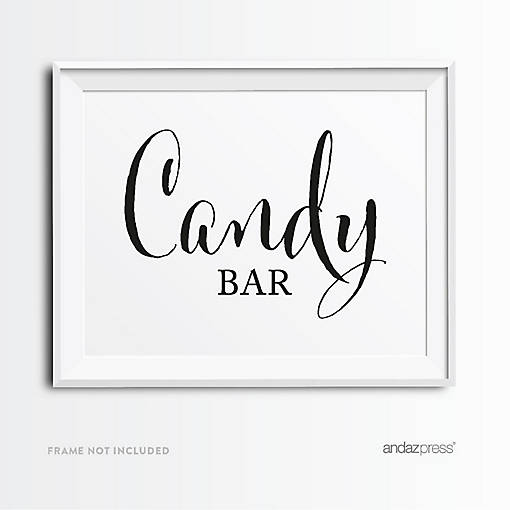 Formal Black White Candy Bar 8.5x11