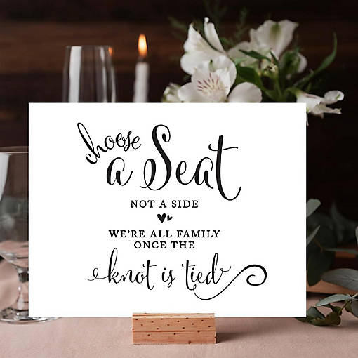 Formal Black White Choose a Seat 8.5x11