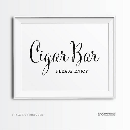Formal Black White Cigar Bar 8.5x11