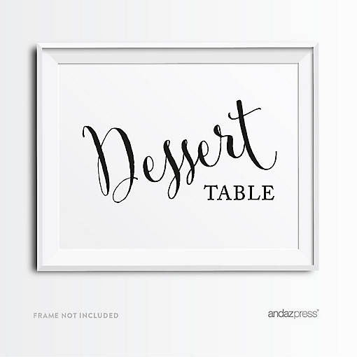 Formal Black White Dessert Table 8.5x11