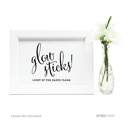 Formal Black White Glow Sticks 5x7