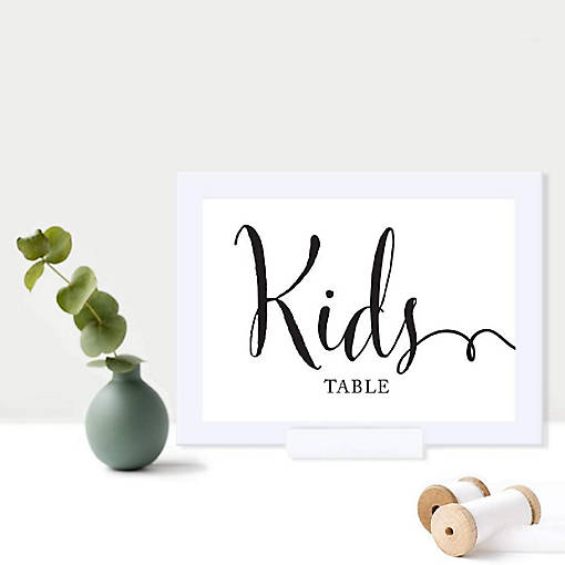 Formal Black White Kids Table 5x7