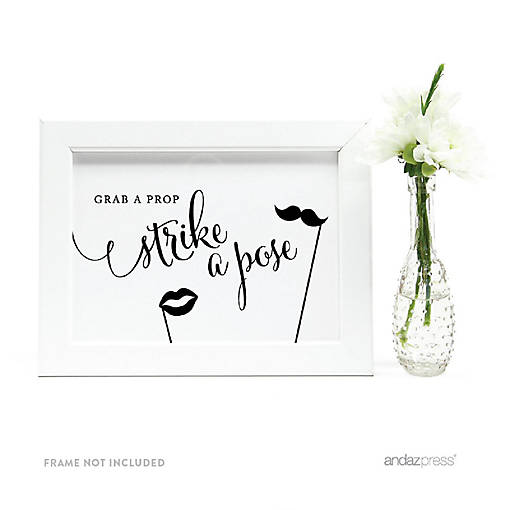 Formal Black White Photobooth Fun 5x7