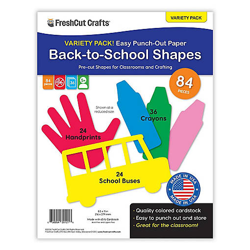 FreshCut Crafts Back-to-School Shape Cutouts
