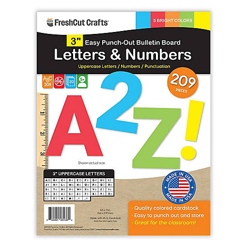 FreshCut Crafts Bright 3 inch Letters