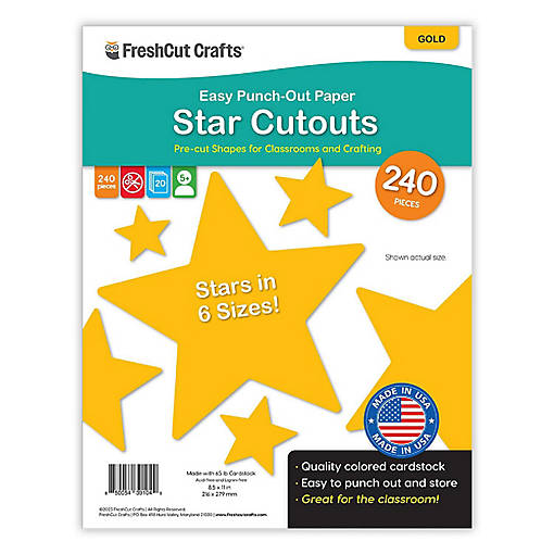 FreshCut Crafts Gold Star Cutouts