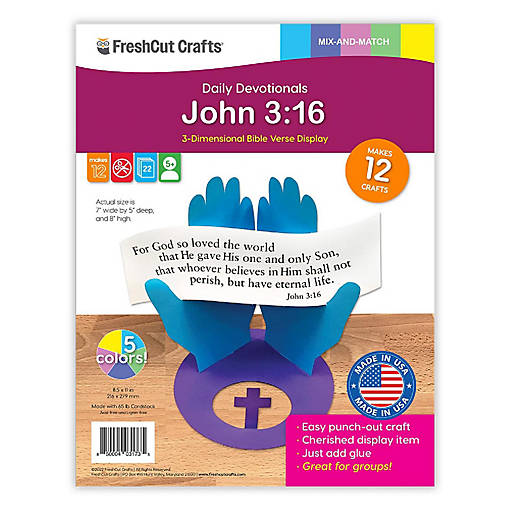 FreshCut Crafts John 3:16 3-D Display Craft