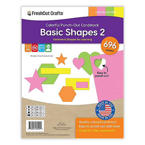 FreshCut Crafts Neon Basic Shape 2 Cutouts
