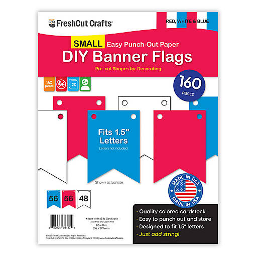 FreshCut Small Patriotic Banner Cutouts