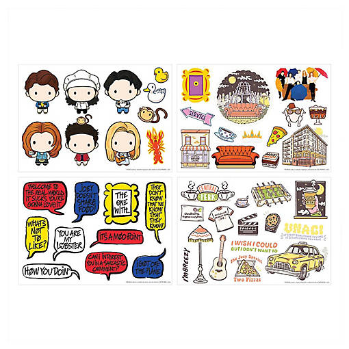 Friends Tech Decals  48 Reusable Stickers