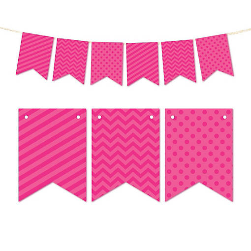 Fuchsia Bunting Banner 9ft