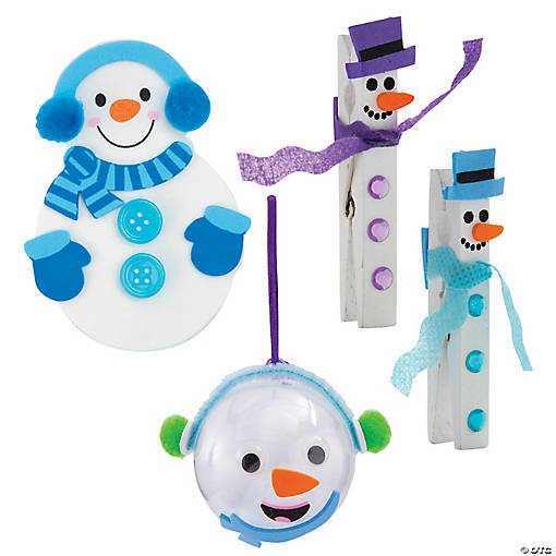 Fun Snowman Craft Kit Assortment - Makes 36