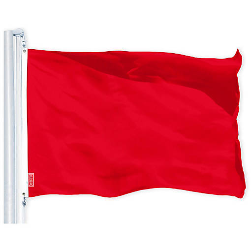 G128 2.5X4Ft 1Pk Solid Red Printed 150D Polyester Flag