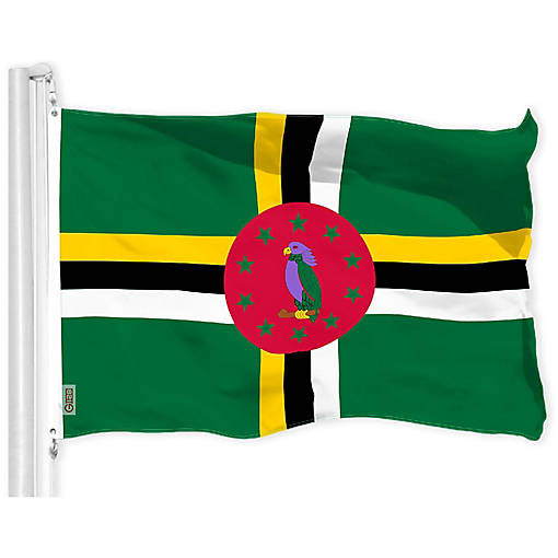 G128 3X5Ft Dominica 150D Polyester Flag