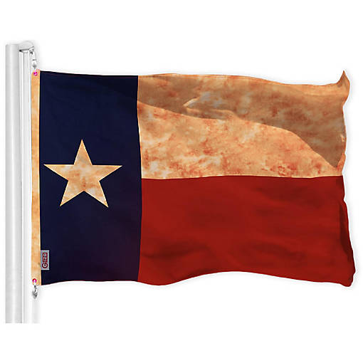 G128 3x5ft Texas Tea Stained 300D Polyester Flag