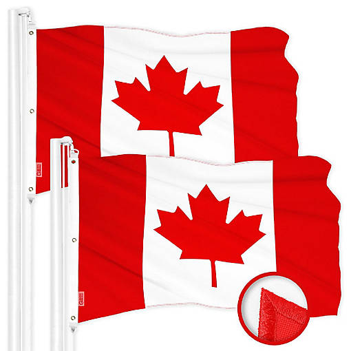 G128 6x10ft 2PK Canada Embroidered 210D Polyester Flag