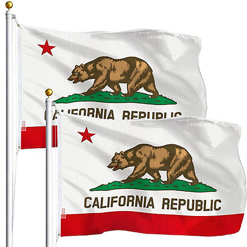 G128 - California CA State Flag 3x5FT 2 Pack Printed Polyester