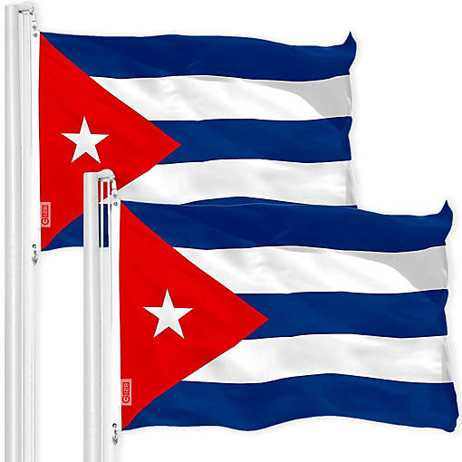 G128 - Cuba Cuban Flag 3x5FT 2 Pack 150D Printed Polyester