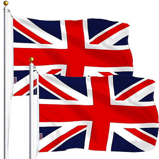 G128 - UK British Flag 3x5FT 2 Pack Printed Polyester