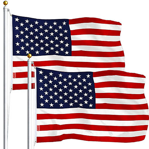 G128 - USA American Flag 3x5FT 2 Pack Printed Polyester