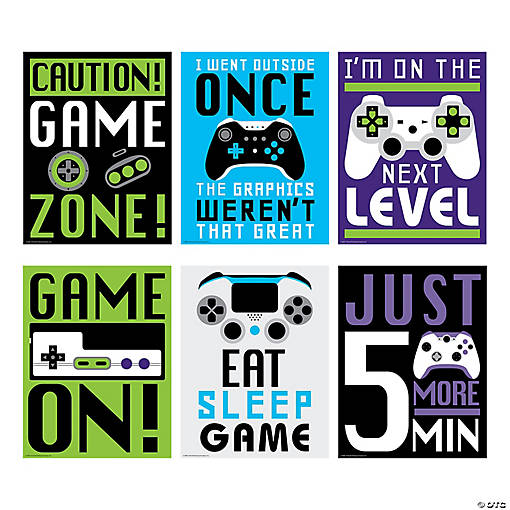 Gamer Poster Set - 6 Pc.