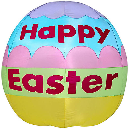 Gemmy Airblown Inflatable Easter Egg  2.5 ft Tall  pink