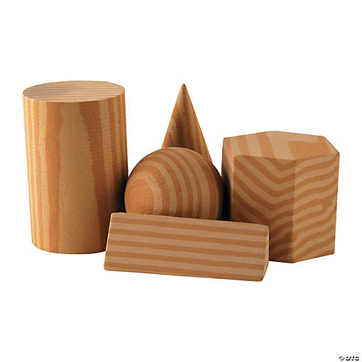 Geometric 3D Solid Shapes - 8 Pc.