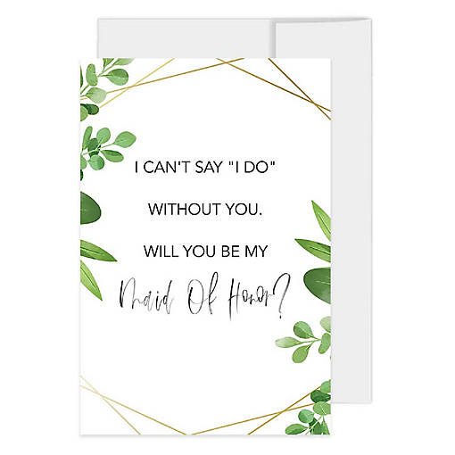 Geometric Greenery Bridesmaid 4x6IN 16PC