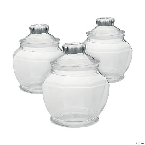 Geometric Jars with Lids - 3 Pc.