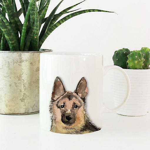 German Shepherd Up Close Ceramic Mug